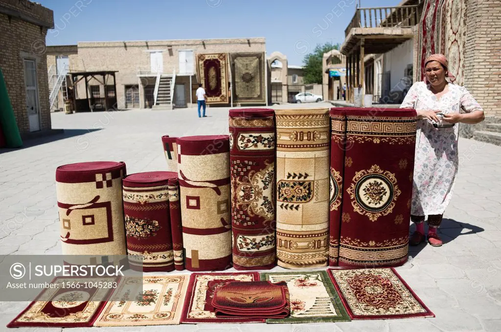 Carpet market in Bukhara, Uzbekistan