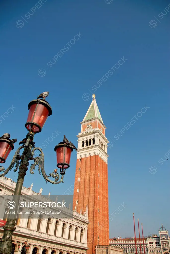 Campanile di San Marco, Piazza San Marco, San Marco, Venice, Veneto, Italy, Europe  