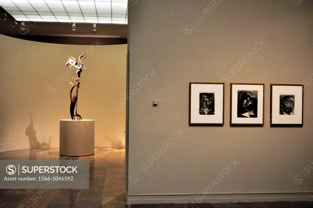 Valencia, Spain: permanent exhibition of Roberta and Julio González art pieces at IVAM Institut Valencià dArt Modern
