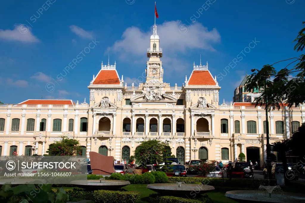 The People´s Committee Building Hotel de Ville in Ho Chi Minh City in Vietnam