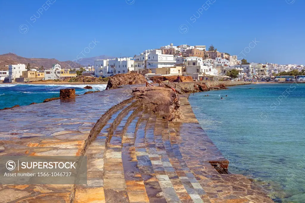 View of the Chora of Naxos, Greece