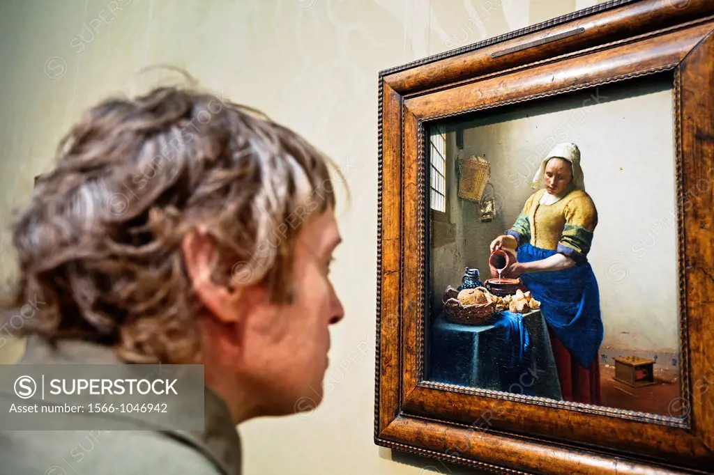 The Milkmaid  De Melkmeid , painting by Johannes Vermeer, Rijksmuseum, Amsterdam, Netherlands.