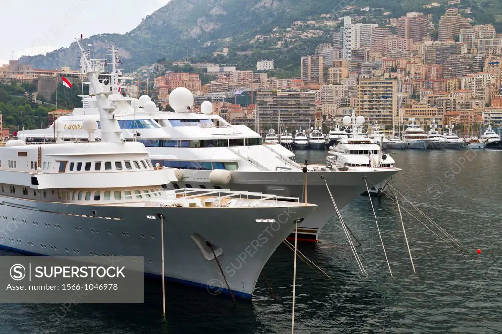 Yachts in the the port of Monaco