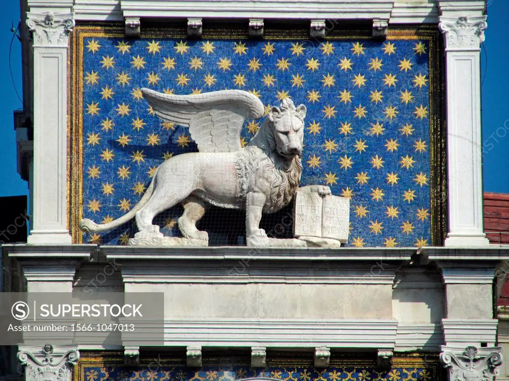 Lion of Saint Mark, Piazza San Marco, San Marco, Venice, Veneto, Italy, Europe