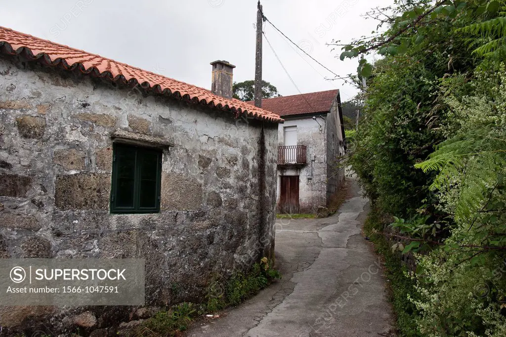 Cela Street Santa Maria, Council Bueu, Morrazo Shire, Rias Bajas, Pontevedra, Galicia, Spain, Europe
