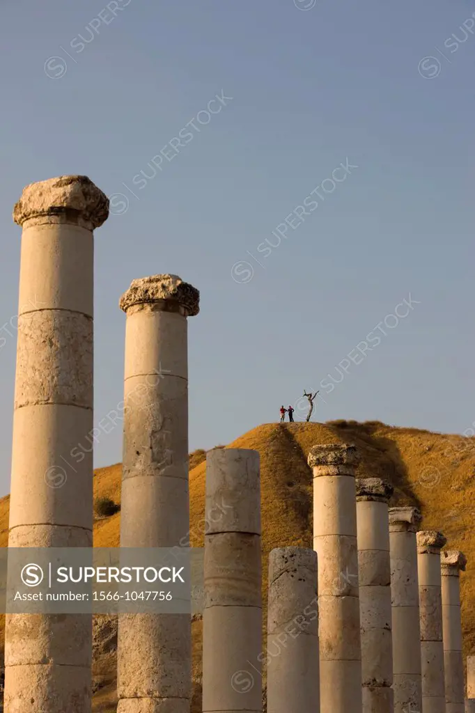 Palladius Street Byzantine Colonnade Ruins Tel Beit Shean National Park Israel