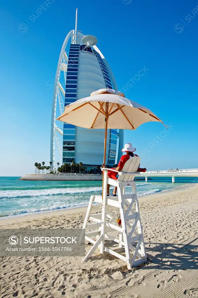 Burj Al Arab hotel, Dubai City, Dubai, United Arab Emirates, Middle East.