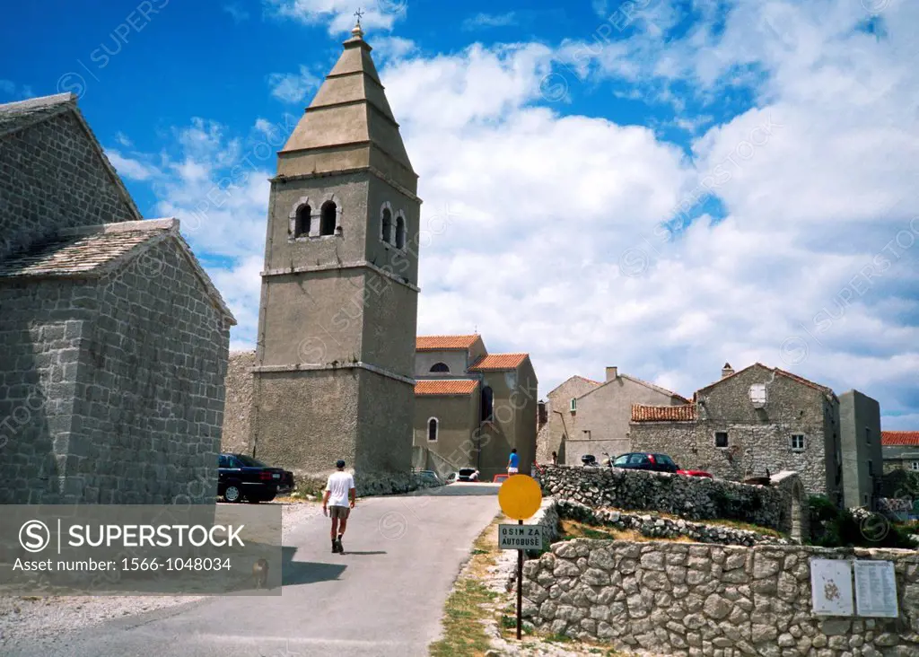 Touristic stone town of Lubenice, Cres, Croatia