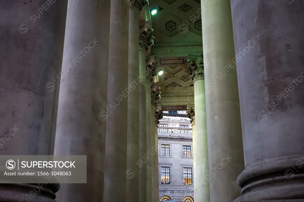 Old Stock Exchange, Banc, City, London, England, UK, Square Mile district, The City, estilo clasico, classic style