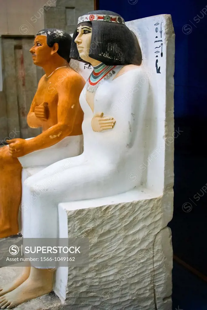 Statues of Rahotep and Nofret, Period: 4th Dynasty, Reign of Sneferu 2575-2551 BCEgyptian Museum, Cairo