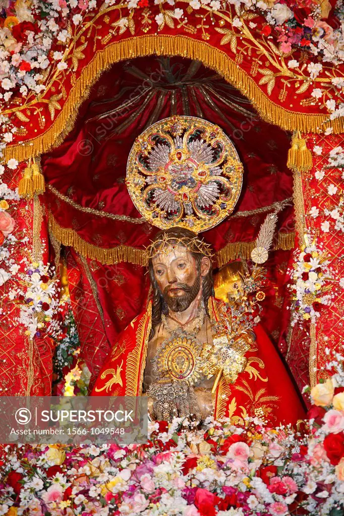 The image of Senhor Santo Cristo dos Milagres Our Lord Holy Christ of Miracles  Ponta Delgada, Azores