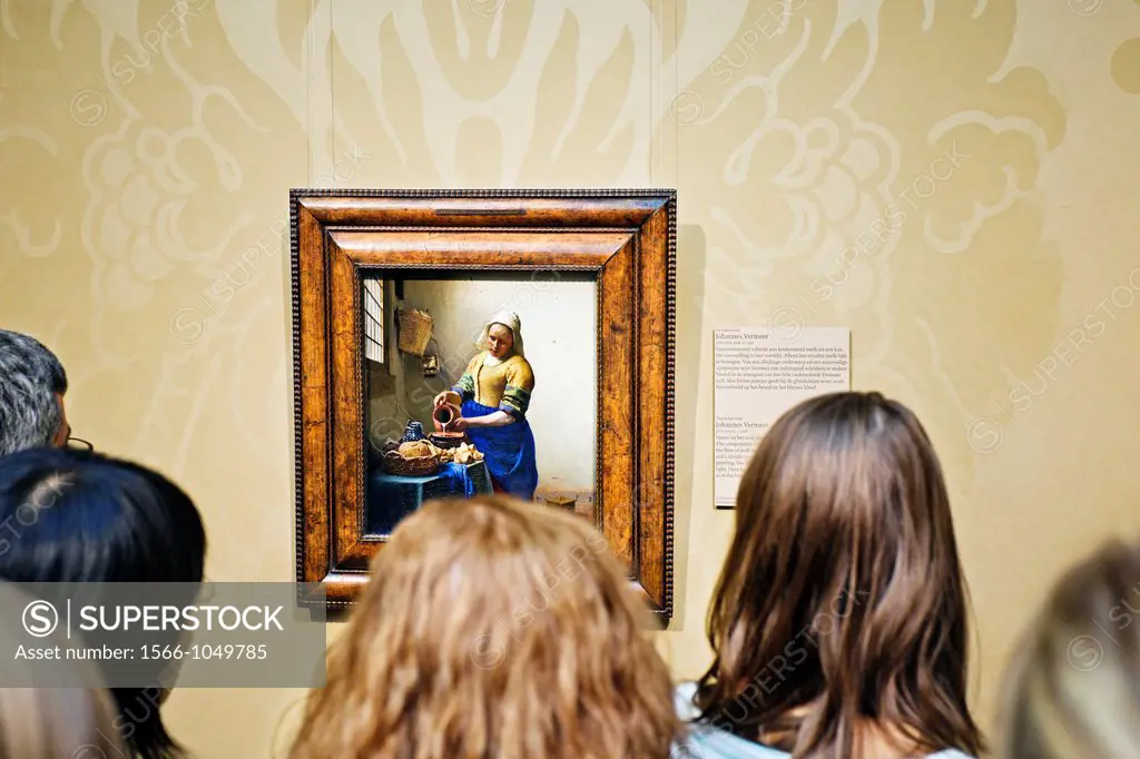 The Milkmaid  De Melkmeid , painting by Johannes Vermeer, Rijksmuseum, Amsterdam, Netherlands.