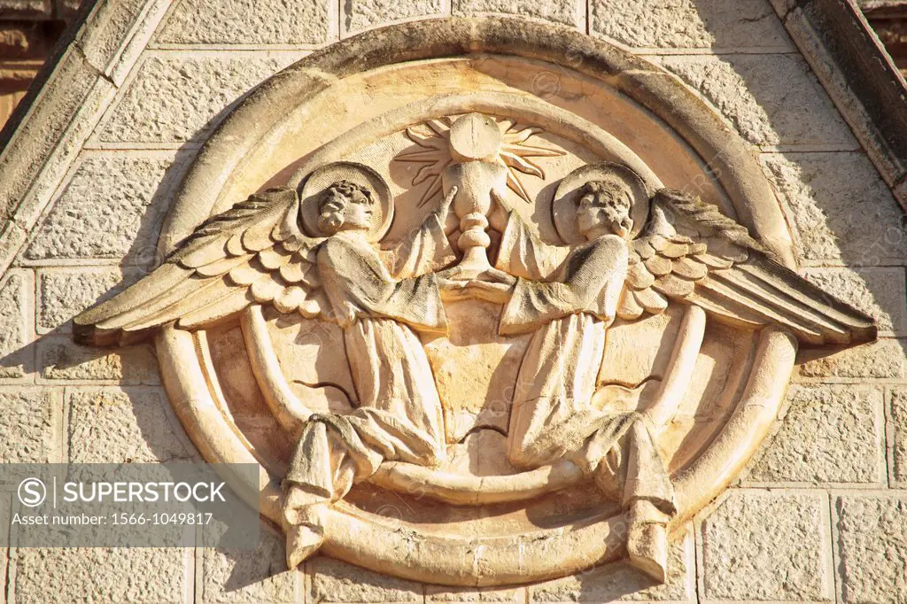 Angel of the court, Parish Church of San Bartolome, XII century original, Reconstructions of the seventeenth and twentieth century Soller Majorca Spai...