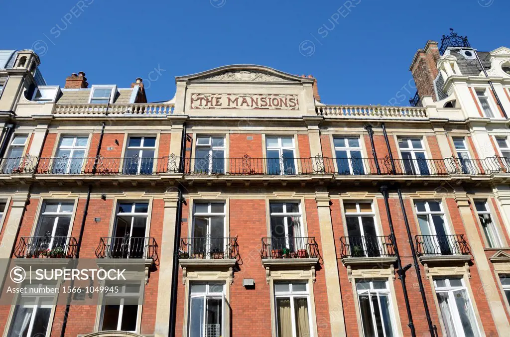 The Mansions apartment block, Putney, London, UK