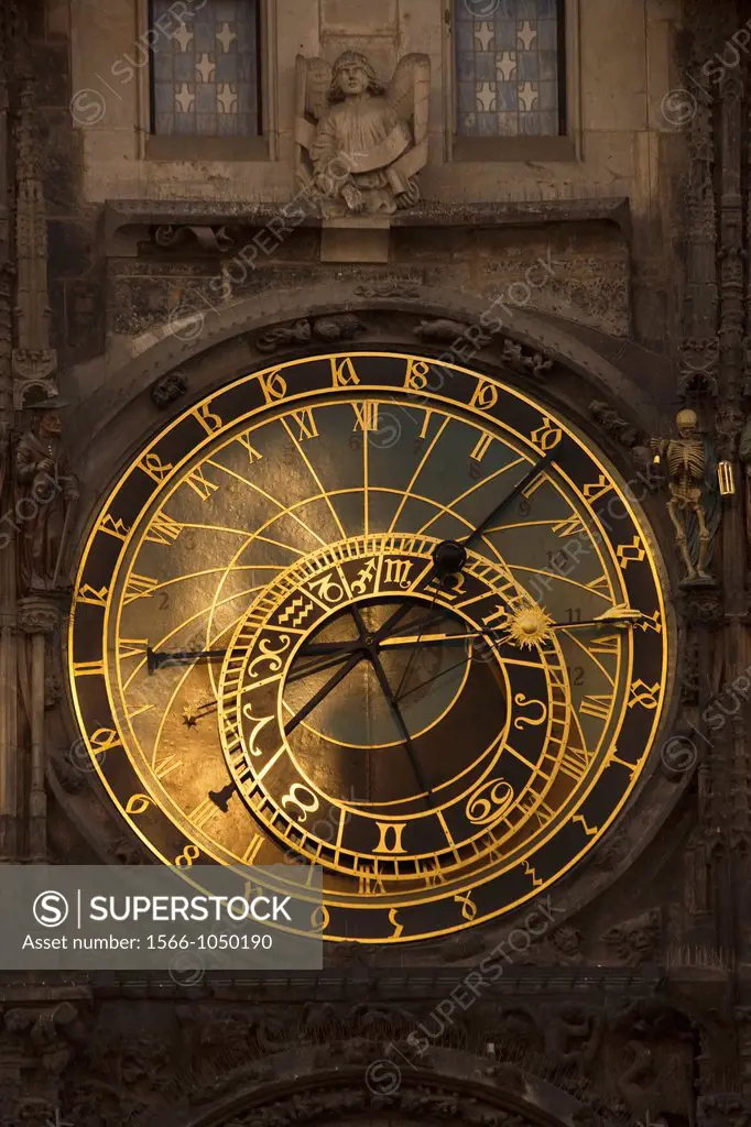 Astronomical Clockface Old Town Hall Staromestske Namesti Prague Czech Republic