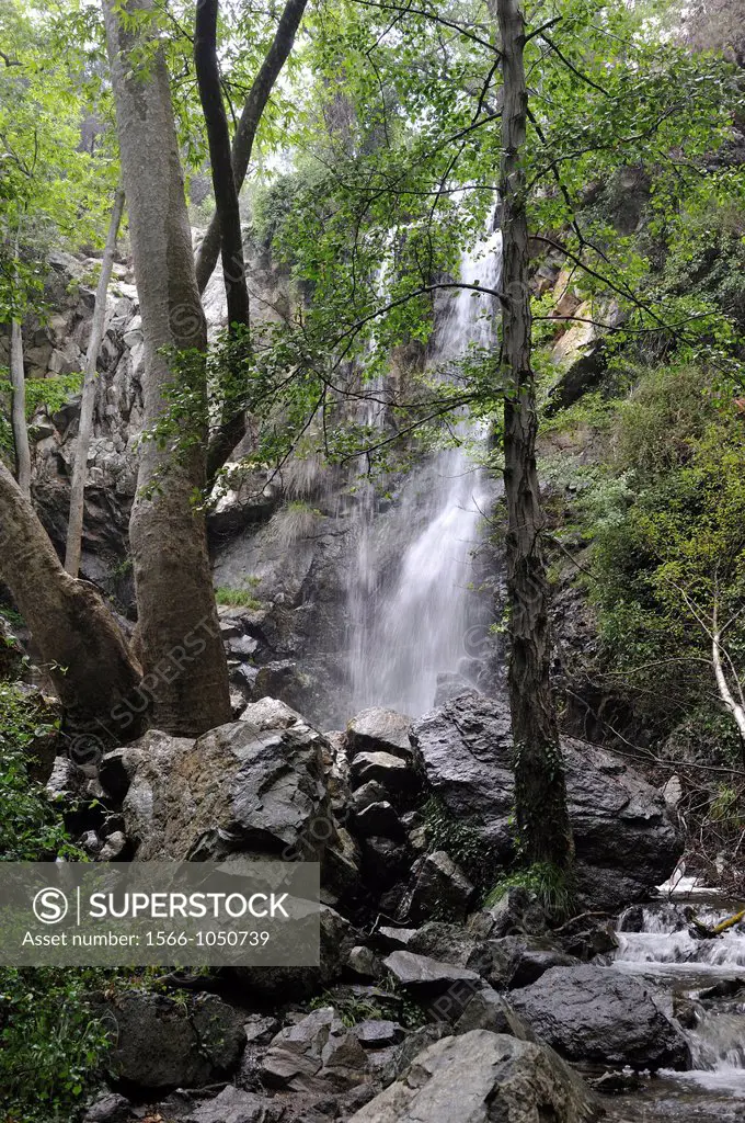 Kaledonia Falls in Troodos Mountains, Cyprus, Eastern Mediterranean Sea
