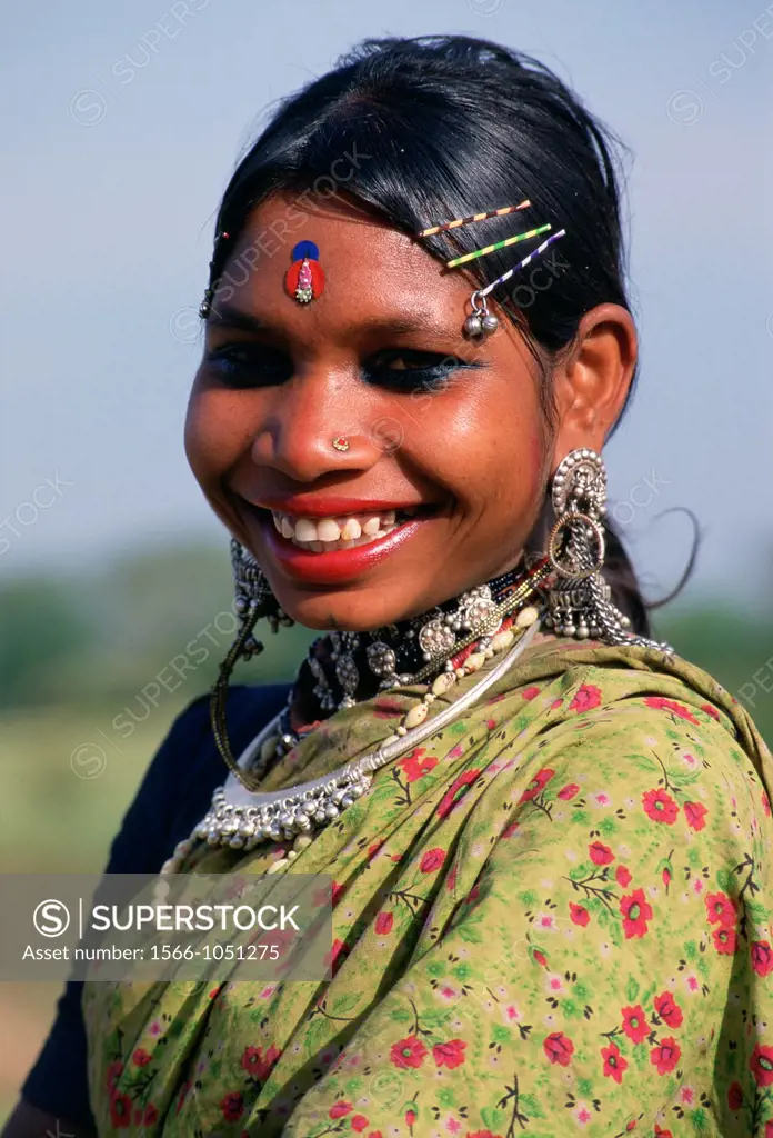 Girl Smiling. She belongs to the Garasia tribe. Rajasthan, India.