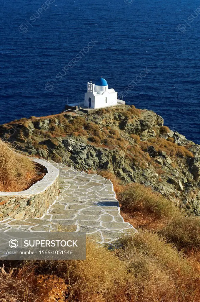 Greece, Cyclades islands, Sifnos, Seven Martyrs chapel, Kastro village