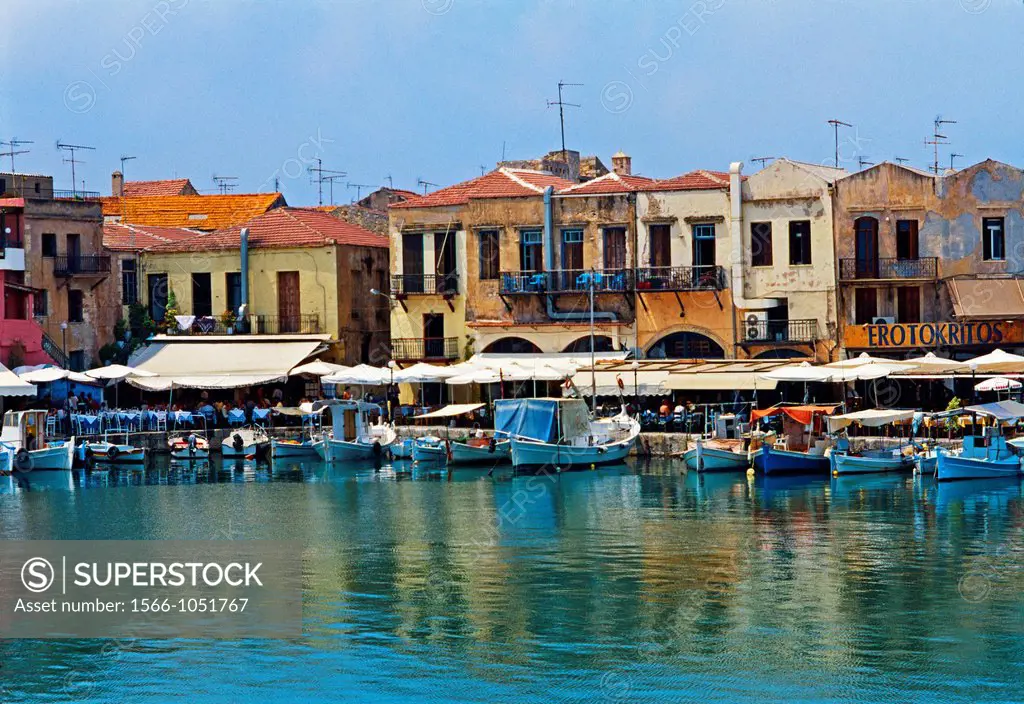 The Venetian harbour,Hania, Crete  Greece.