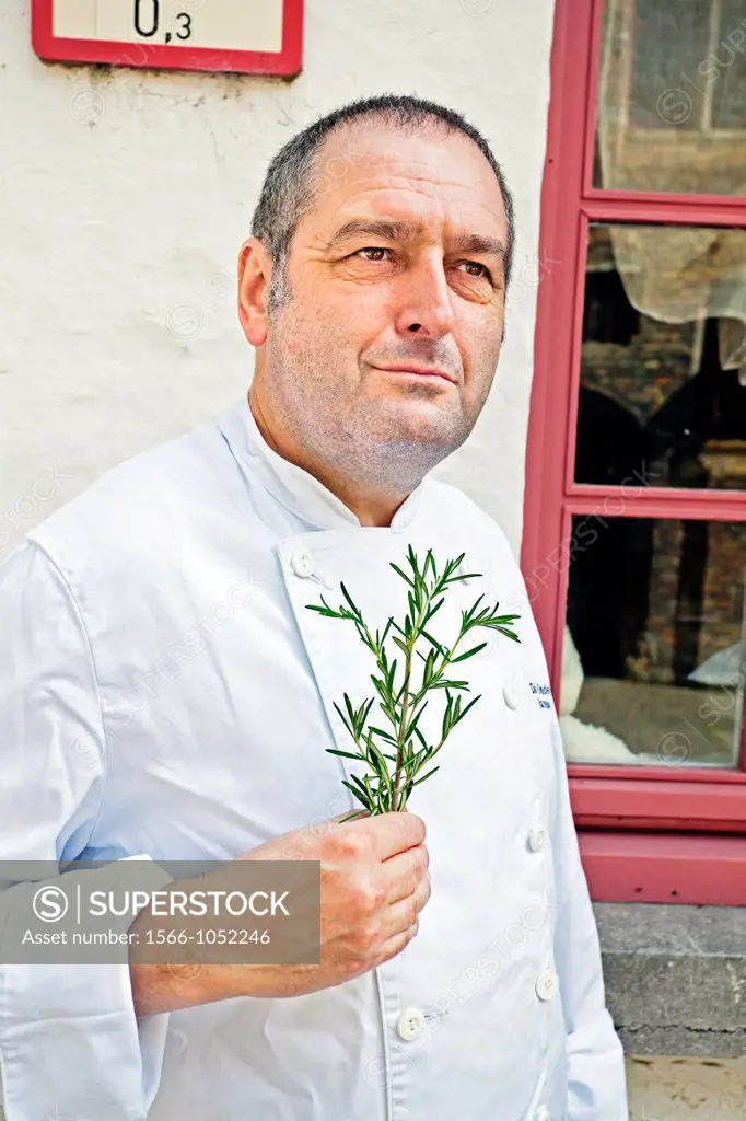 Philippe Serruys cheff of the Gouden Harynck Restaurant, Brugge, Bruges, Flanders, Belgium.