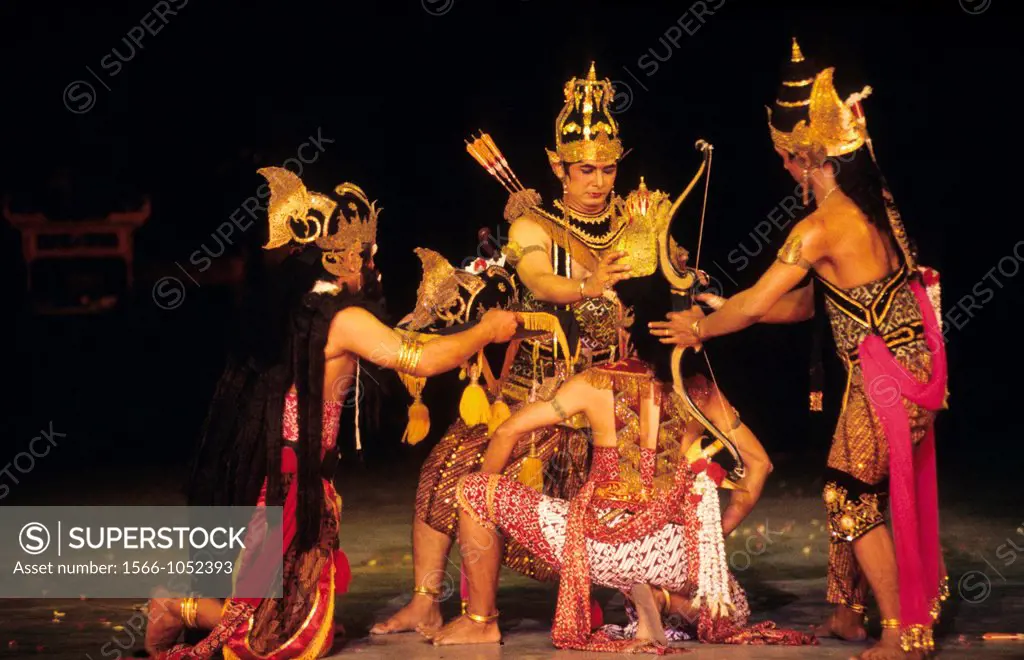 Ramayana performance at night at Prambanan in Java, Indonesia  Indonesia