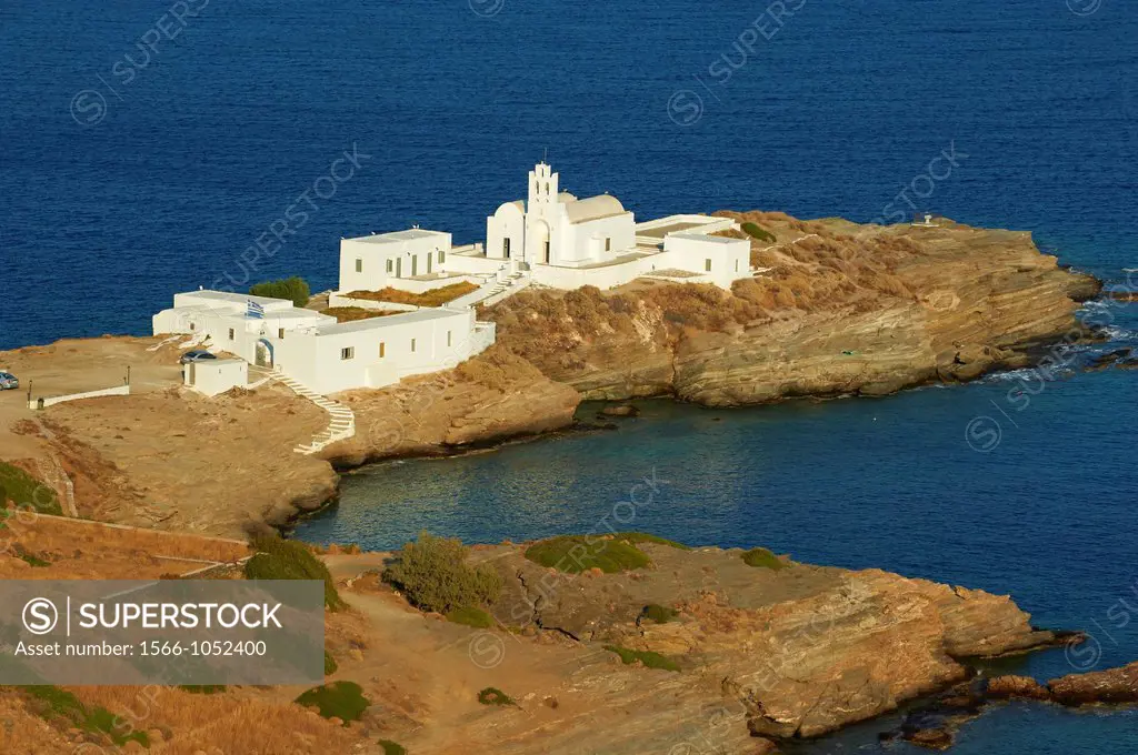 Greece, Cyclades islands, Sifnos, Panagia Chryssopigi monastery