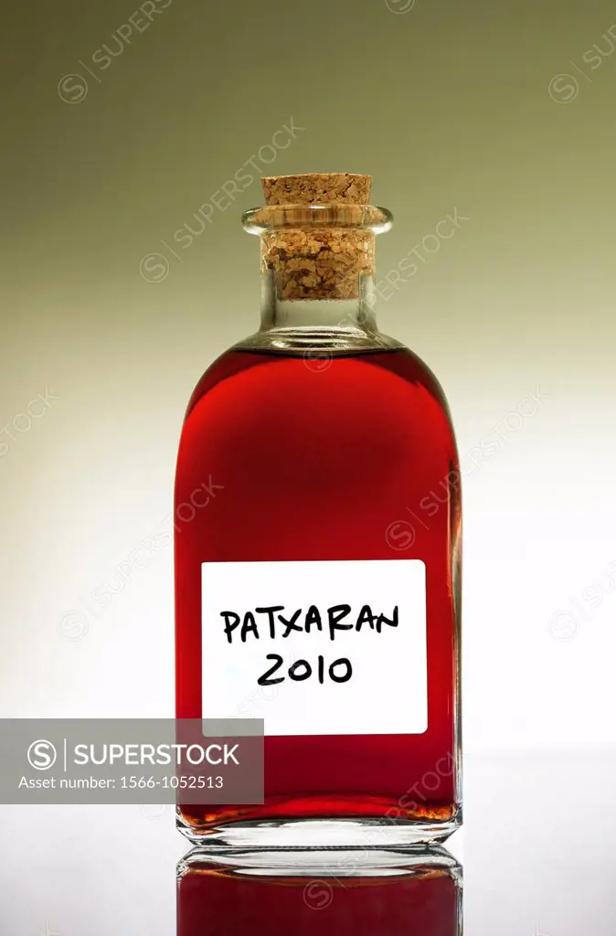 Little glass bottle of patxaran