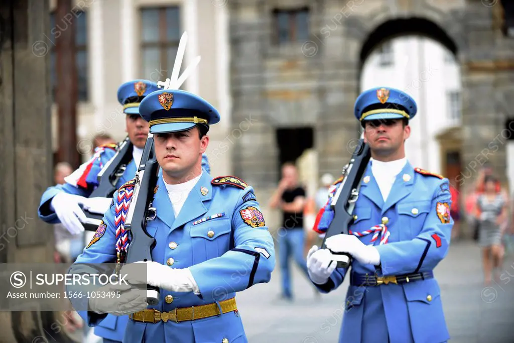 Change of Guards at the Prague castle in Prague