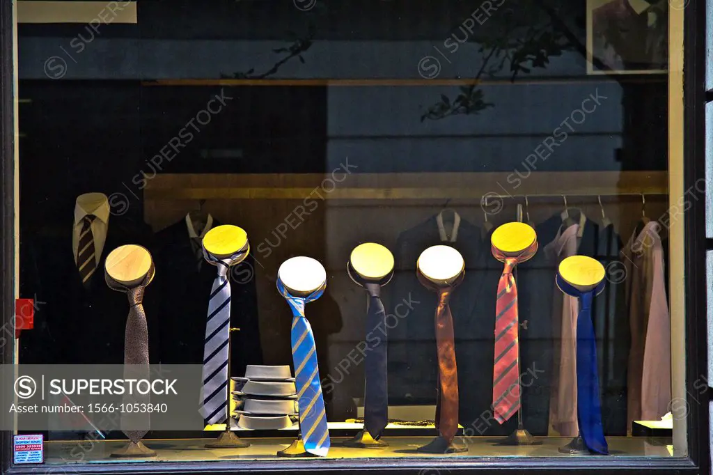 Tie Shop in London, England,UK, Europe