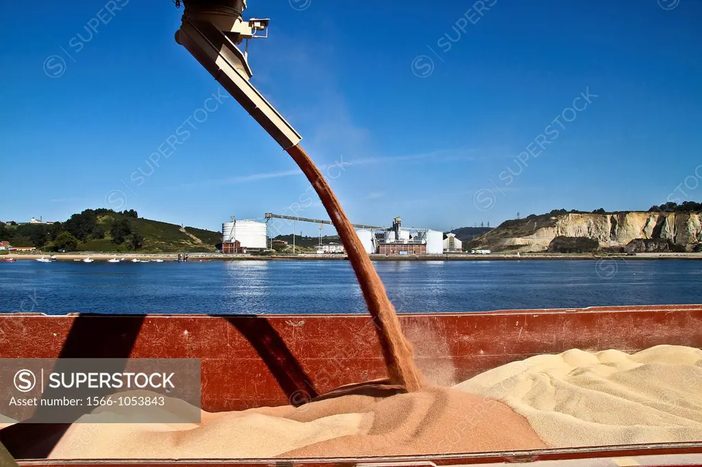 Aviles harbour, fertilizer cargo Asturias, Spain