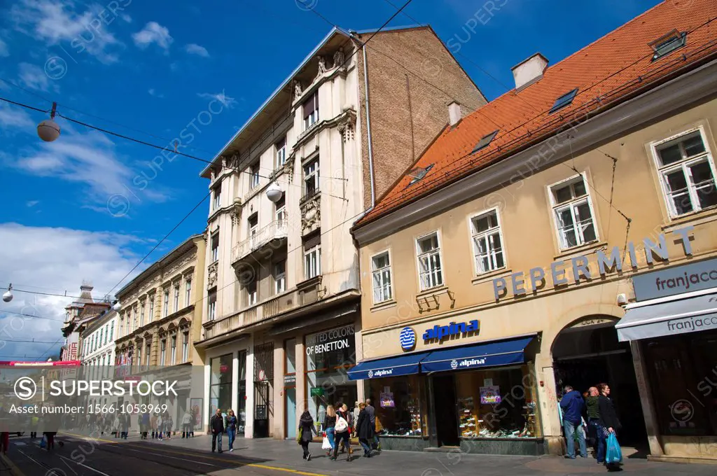 Ilica main street central Zagreb Croatia Europe