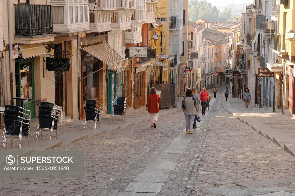Calle Balborraz street in old town, Zamora, Castilla-Leon, Spain