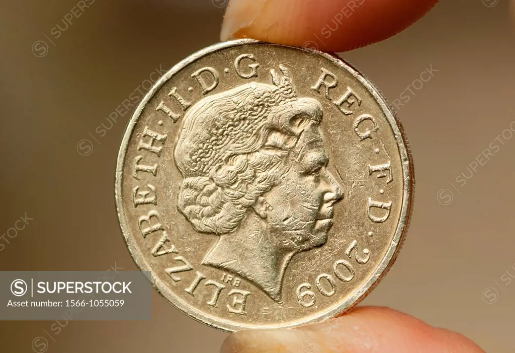 One British pound coin