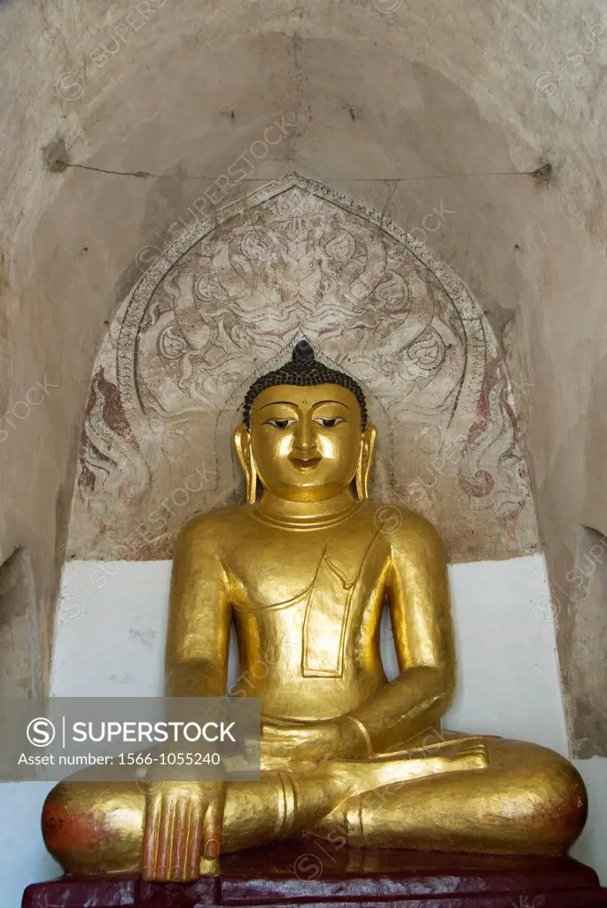 Sitting Buddha, Gawdawpalin Pahto, Bagan, Myanmar/Burma