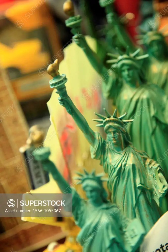 Statue of Liberty for sale as a souvenir in a gift shop  Manhattan  New York City  USA.