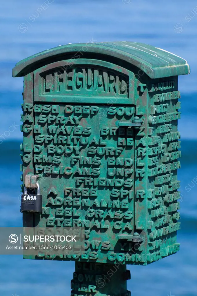 Lifeguard box, Ellen Browning Scripps Marine Park, La Jolla, California