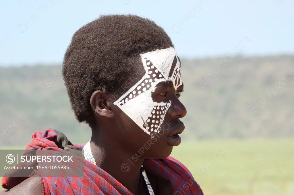 Tanzania, Masai coming of age ceremony  This young male members are being initiated as warriors ´Moran´
