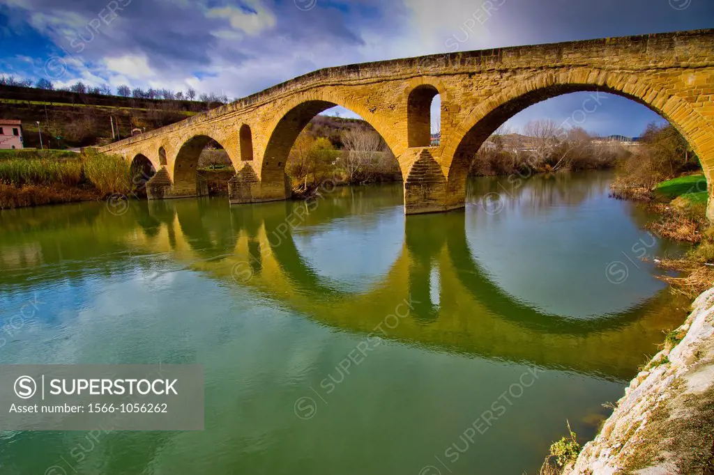 Pilgrims Bridge  Puente la Reina  Navarre, Spain