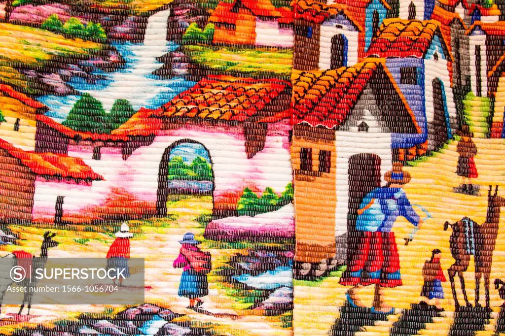 Otavalo Market Ecuador Woven Blanket