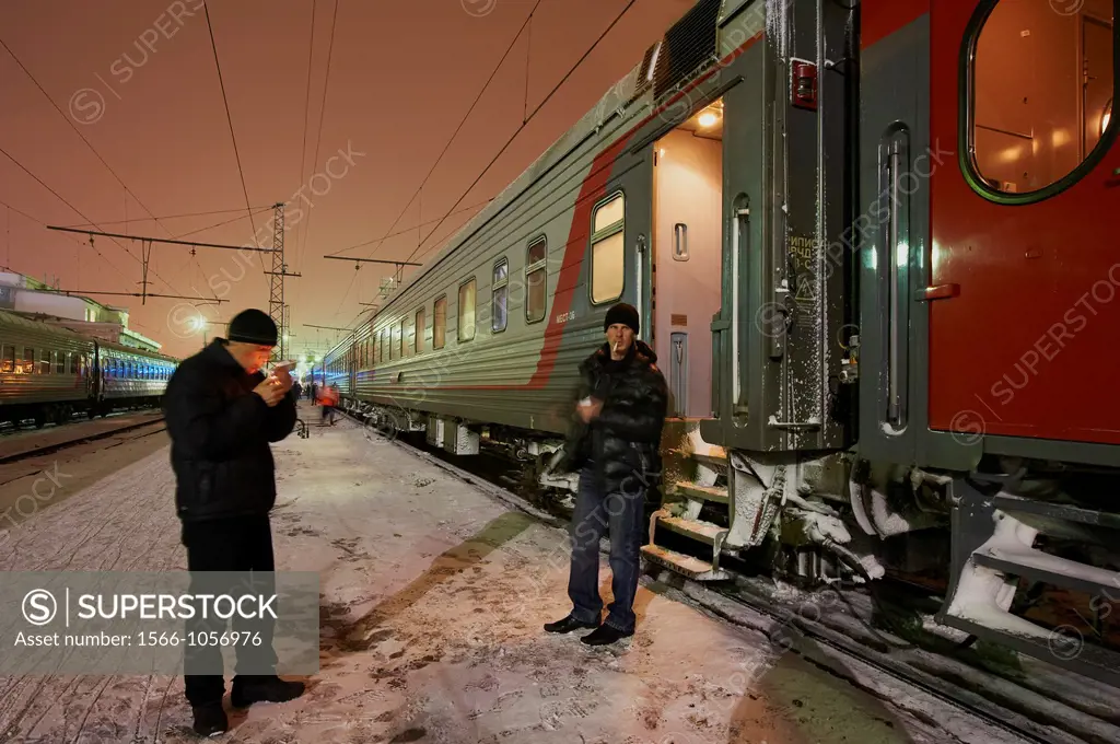 Russia, Perm oblast, Perm, 30 minutes stop, railway station, Trans-Siberian line
