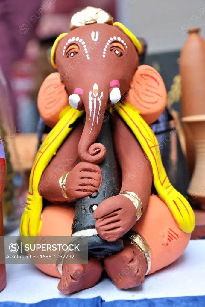 Hand made sculpture of God Ganesha Poona Mharashtra India