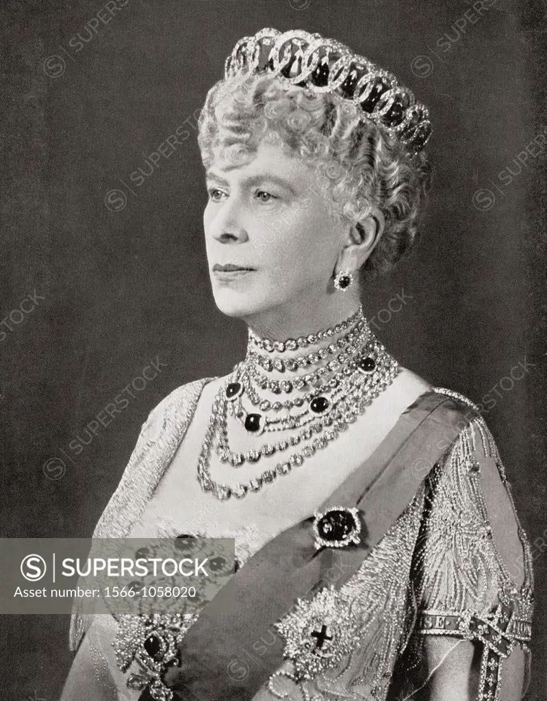 Mary of Teck, 1867 -1953  Queen consort as wife of George V  From The Coronation of their majesties King George VI and Queen Elizabeth, Official Souve...