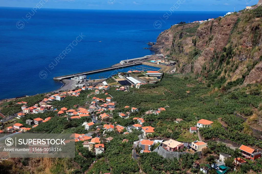 City and new Marina of Lugar de Baixo, Madeira, Portugal, Europe