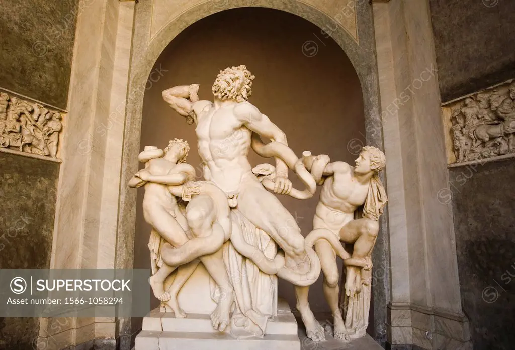 Laocoon and his Sons, Laocoon group, Vatican Museums, Vatican City, Rome, Italy.