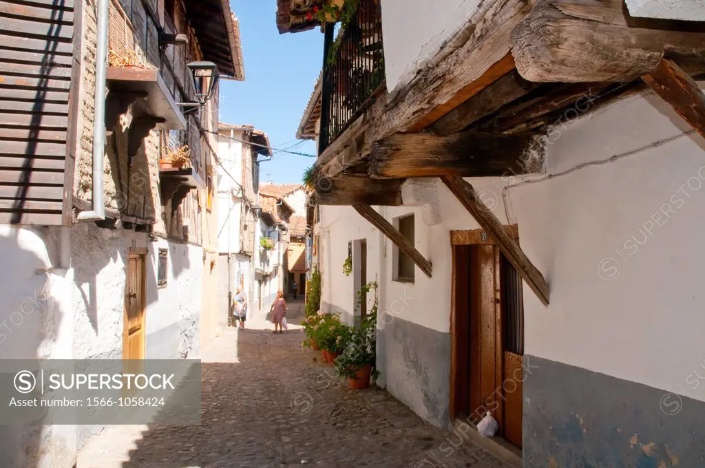 Street. Hervas, Caceres province, Extremadura, Spain.