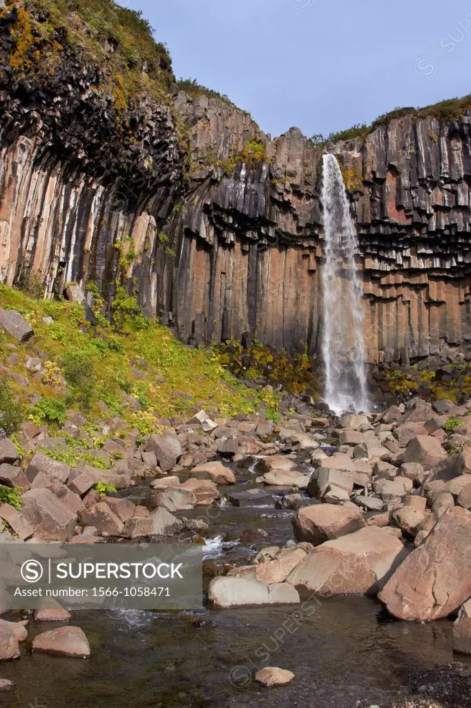 Svartifoss waterfall, Skaftafell National Park, Iceland