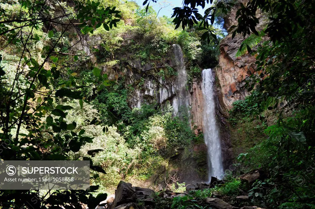 Waterfall in the forest by Buena Vista Lodge, near Liberia, Guanacaste Costa Rica    
