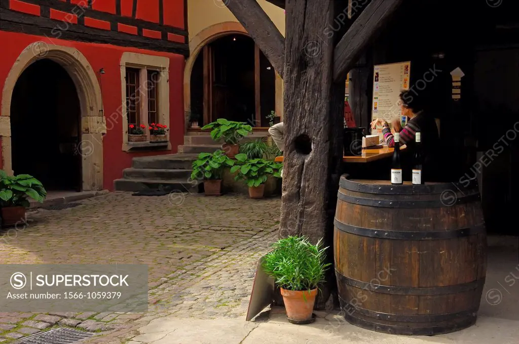 Eguisheim, Emile Beyer´ s wine cellar, Alsace Wine Route, Cellar, Haut-Rhin, Alsace, France, Europe