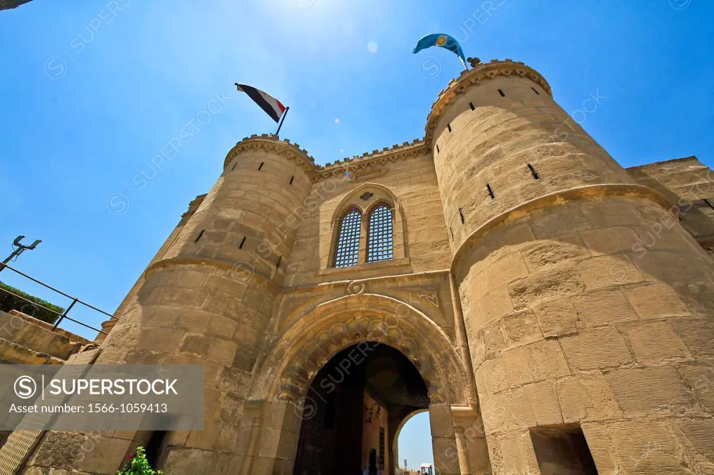 Historical gate Bab, Saladin Salah ad-Din Citadel, Cairo, Egypt