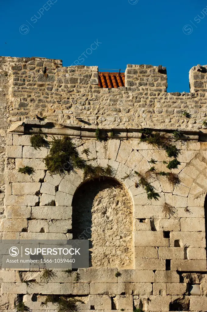Walls, Diocletian´s Palace, Split, region of Dalmatia, Croatia, Europe
